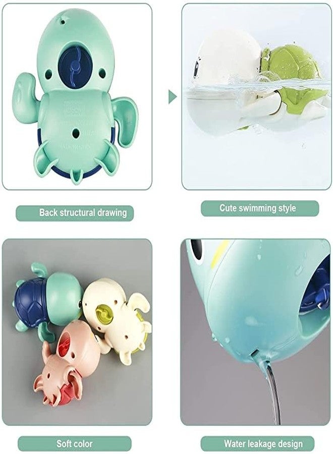 Wishkey 4PCS Wind-Up Swimming Turtle Bath Toys for Babies Floating Bathtub Toys for Toddlers & Kids Non-Toxic Water Play Toys for Baby Boys & Girls Bathing Toys for Infant 0-3 Years (Multicolor) - Image 3